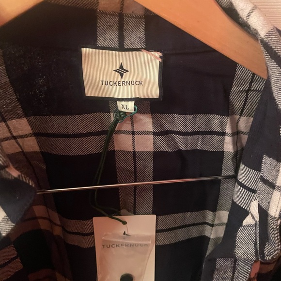 NWT *Sold Out* Tuckernuck Saranac Midnight Plaid Flannel Shirt, XL - Picture 4 of 8